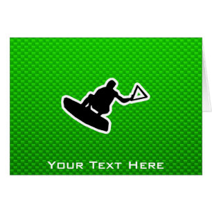 Cartão Wakeboarder verde