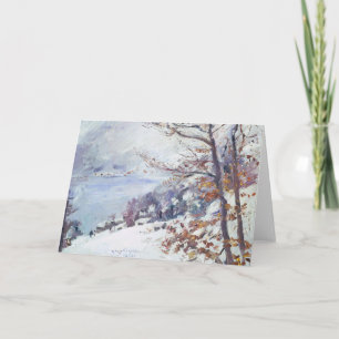 Cartão Walchensee no inverno   Lovis Corinth