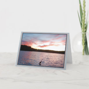 Cartão Walden Pond: Heron with quote