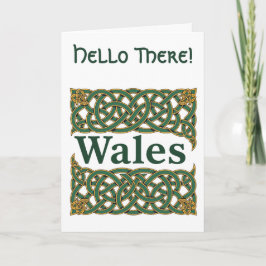 Cartão Wales Heraldic Celtic Knotwork