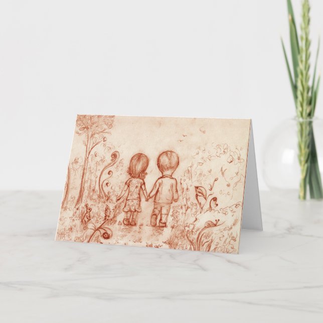 Cartão Walk Greeting Card (Frente)