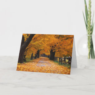 Cartão Walking Down Autumn's Memory Lane