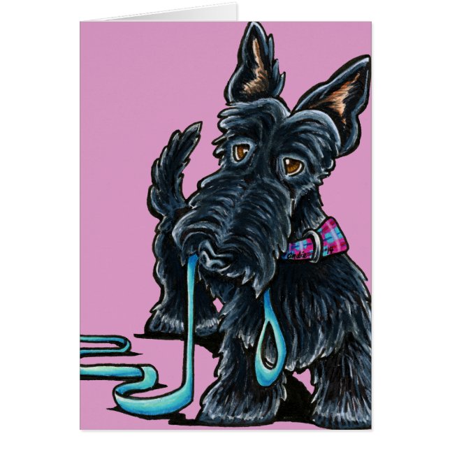 Cartão Walking Scottie (Frente)