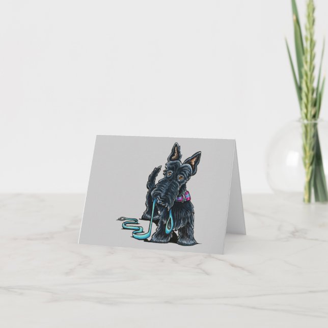 Cartão Walking Scottie (Frente)