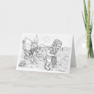 Cartão Walking The Gargoyle Greeting Card