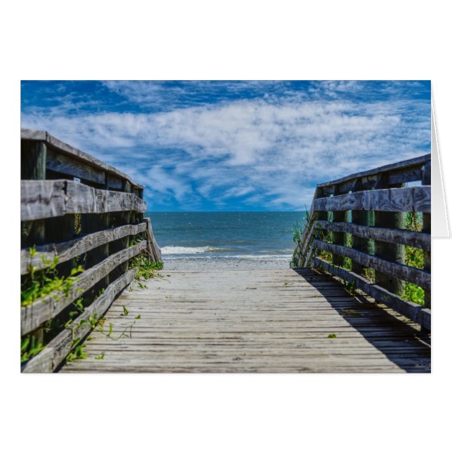 Cartão Walkway to Paradise Greeting Card (Frente horizontal)