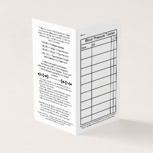 Cartão Wallet De Pressão Arterial Simples 2021