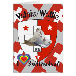 Cartão Wallis Valais Suíça Suisse Svizzera Svizra