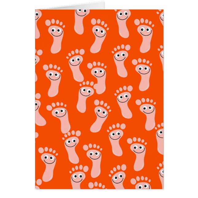 Cartão Wallpaper de Pés Felizes (Frente)