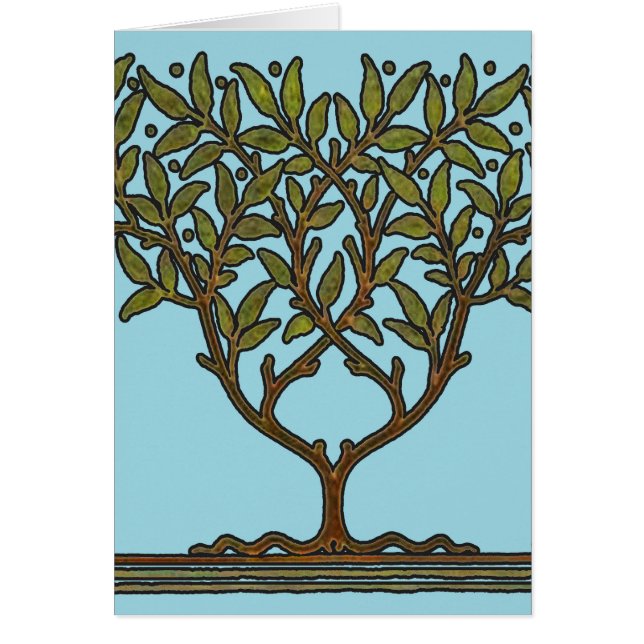 Cartão Wallpaper Floral William Morris Tree Frieze (Frente)