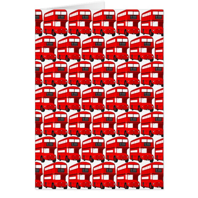 Cartão Wallpaper Red London Double Decker Bus (Frente)