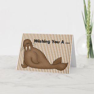 Cartão Walrus Birthday Card
