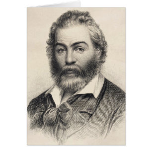 Cartão Walt Whitman "felicidade neste lugar, esta hora "