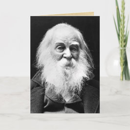 Cartão Walt Whitman Portrait Birthday Poetry Quote