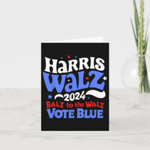 Cartão Walz 2024 Eleição Balz Para O Walz Vote Blue Funn