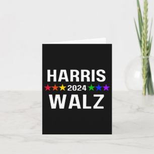 Cartão WAlzheimer 2024 Lgbtq Orgulho gay Rainbow Kamala H