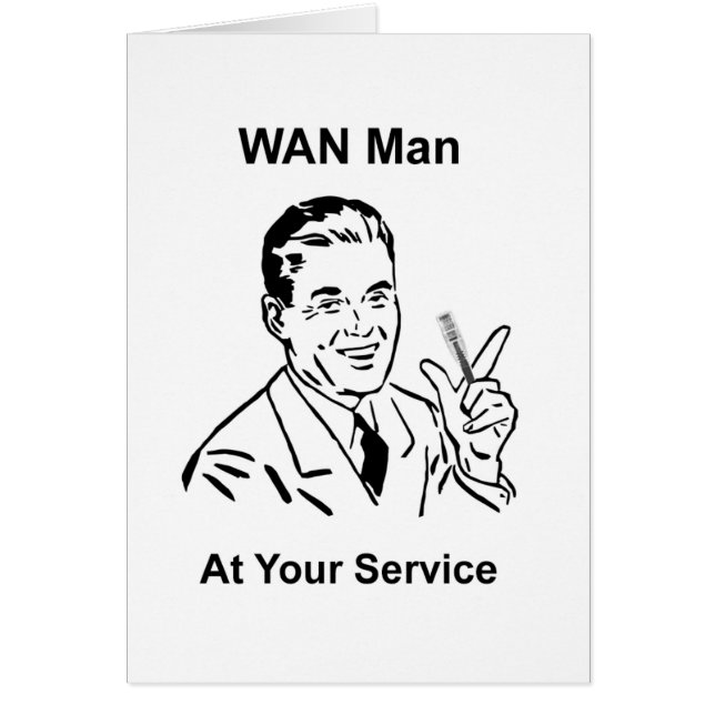Cartão WAN Man On Your Service Retro Tech (Frente)