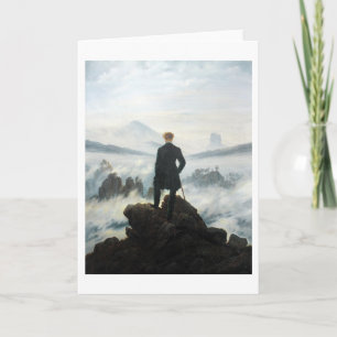Cartão Wanderer sobre o Mar de Fog, Friedrich