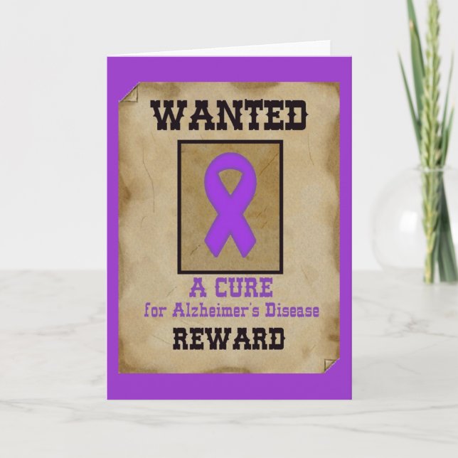 Cartão Wanted: A Cure for Alzheimer's Disease (Frente)