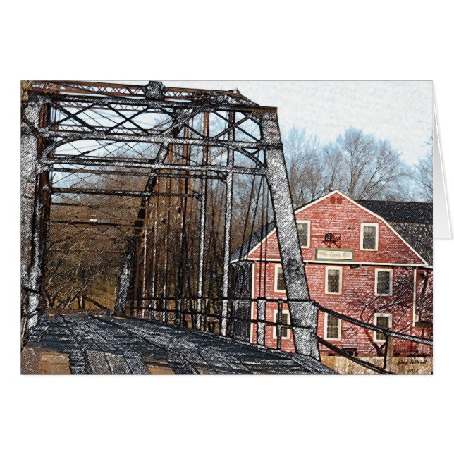 Cartão War Eagle Mill & Bridge (Frente Horizontal)