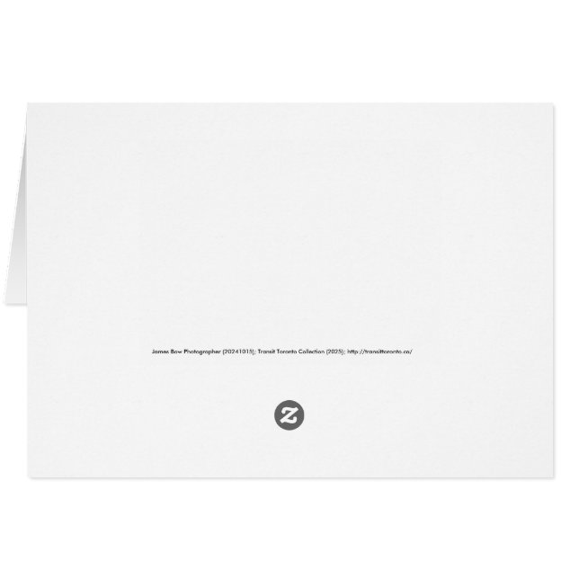 Cartão Warden Woods Autumn Sky Subway Thank You Card (Verso Horizontal)