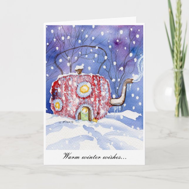 Cartão "Warm Winter Wishes" Notecard (Frente)