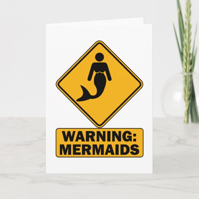 Cartão Warning: Mermaids (Frente)