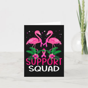 Cartão Warrior Support Squad Flamingo Breast Cancer Aware