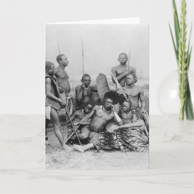Cartão Warriors, Belgian Congo, 1894 (Frente)