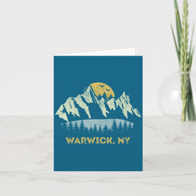 Cartão Warwick New York Mountain Sunset Sunrise Ny  (Frente)