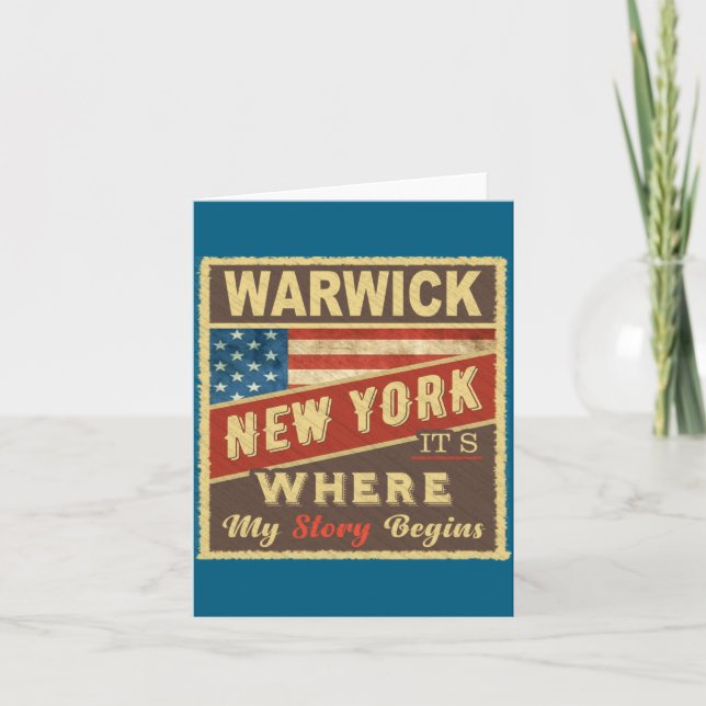 Cartão Warwick Ny Its Where My Story Begins  (Frente)