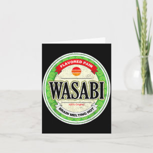 Cartão Wasabi Condimento de Sushi Japonês Engraçado Hallo