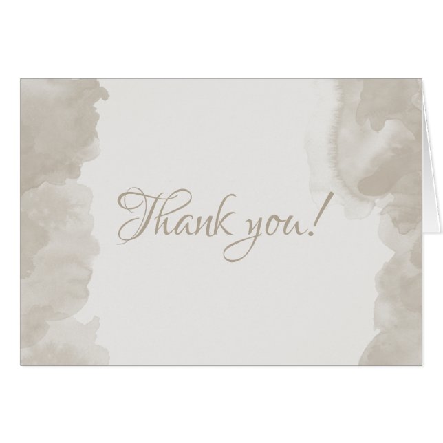 Cartão Wash com aquarela em Cogumelo pelo BarefootBride™ (Frente Horizontal)