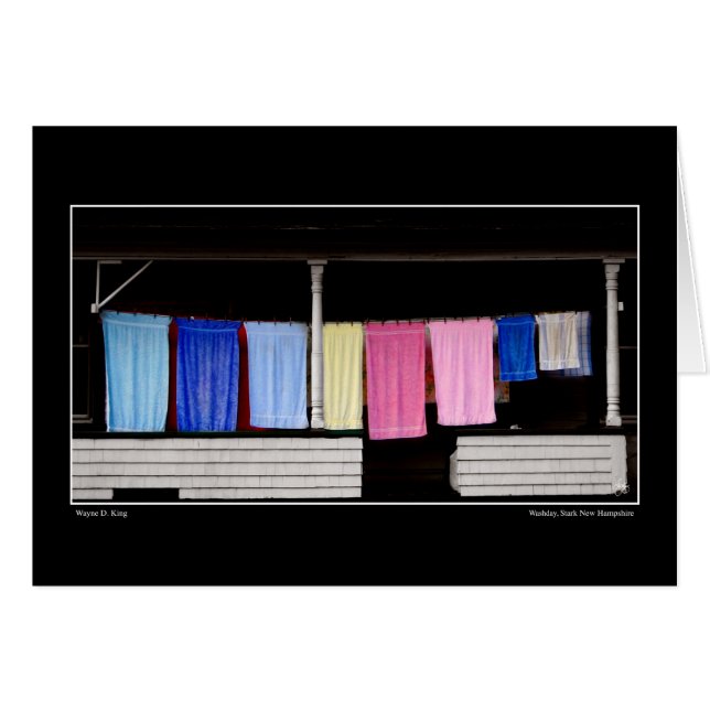 Cartão Washday New Hampshire austero (Frente Horizontal)