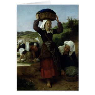 Cartão Washerwomen de Fouesnant por Bouguereau