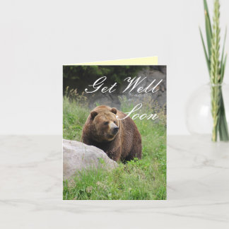Cartão Washington Brown Bear - Get Well Card