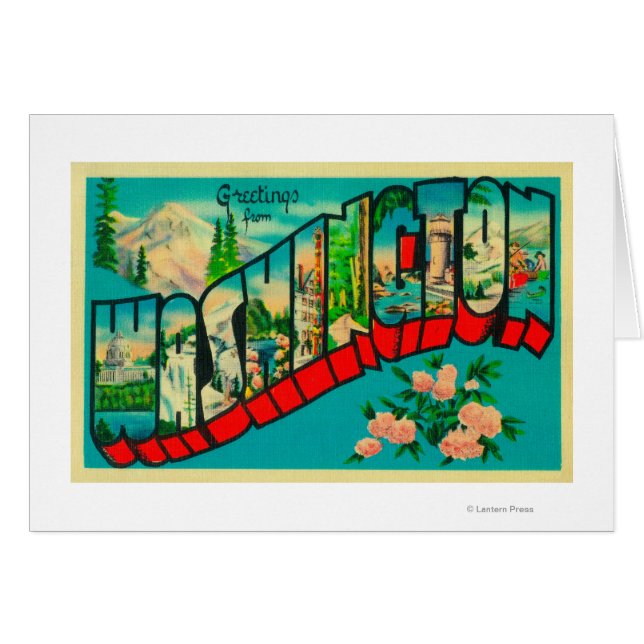 Cartão Washington - Cenas com Letras Grandes (Frente Horizontal)