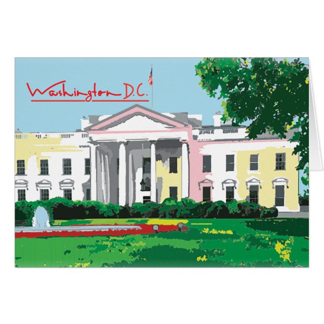 Cartão Washington DC - Casa Branca (Frente Horizontal)