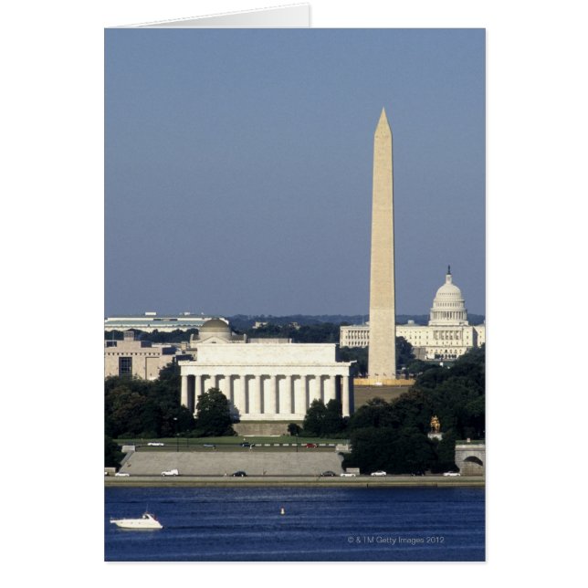 Cartão Washington DC Skyline com o Capitólio 2 dos EUA (Frente)