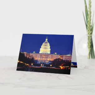 Cartão Washington DC United States Capitol at Dusk