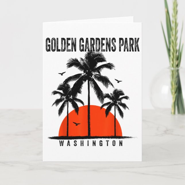 Cartão Washington Golden Gardens Park Surfing Surfboardin (Frente)