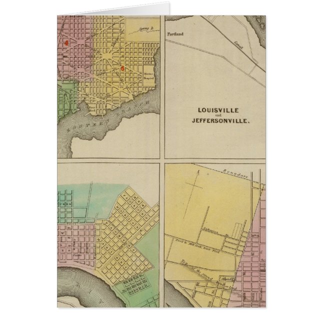 Cartão Washington Louisville e Jeffersonville (Frente)