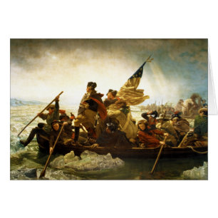 Cartão Washington que cruza o Delaware por Emanuel Leutze