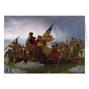 Cartão Washington que cruza o Rio Delaware