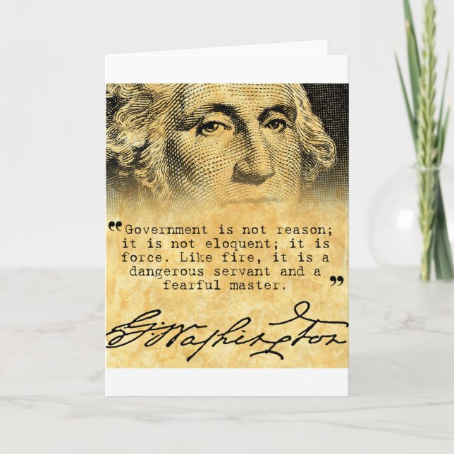Cartão Washington Quote - Government (Frente)