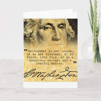 Cartão Washington Quote - Government