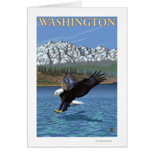 Cartão WashingtonDiving Eagle