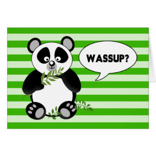 Cartão WASSUP - Hi - Panda Bear - Humor