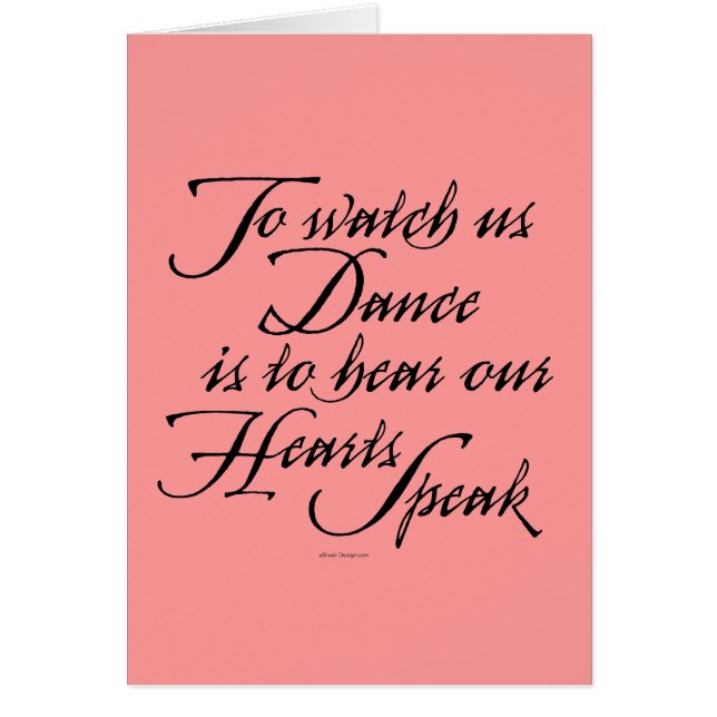 Cartão Watch Us Dance (Frente)