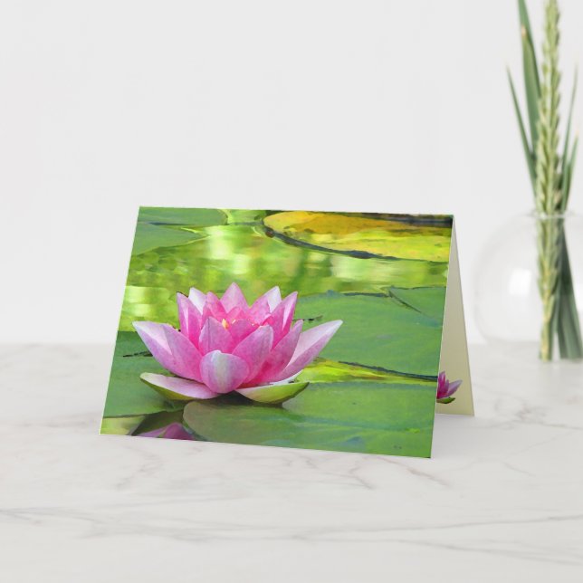 Cartão Water Lily Birthday (Frente)